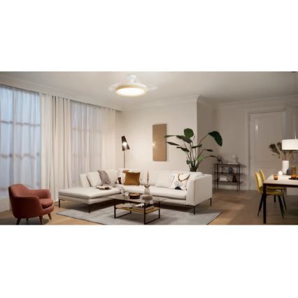 Philips - himmennettävä LED-kattovalaisin tuulettimella BLISS LED/35W/230V ruskea + kaukosäädin