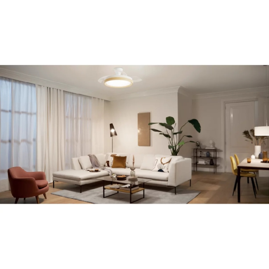 Philips - himmennettävä LED-kattovalaisin tuulettimella BLISS LED/35W/230V ruskea + kaukosäädin