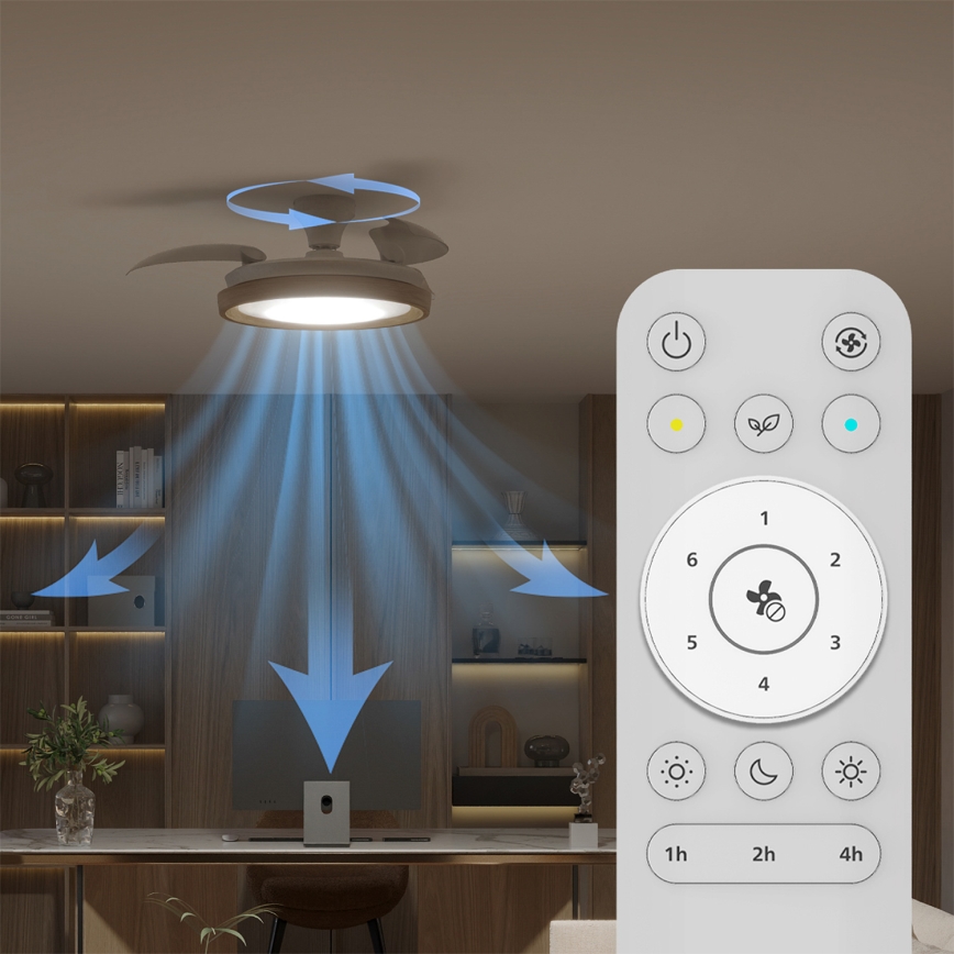 Philips - himmennettävä LED-kattovalaisin tuulettimella BLISS LED/35W/230V ruskea + kaukosäädin