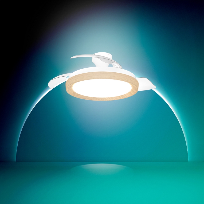 Philips - himmennettävä LED-kattovalaisin tuulettimella BLISS LED/35W/230V ruskea + kaukosäädin