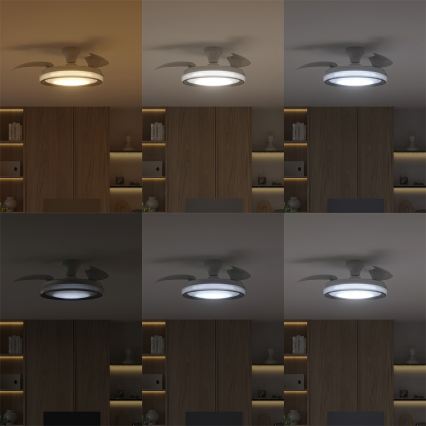 Philips - Himennettävä LED-kattovalaisin tuulettimella BLISS LED/35W/230V valkoinen + kaukosäädin