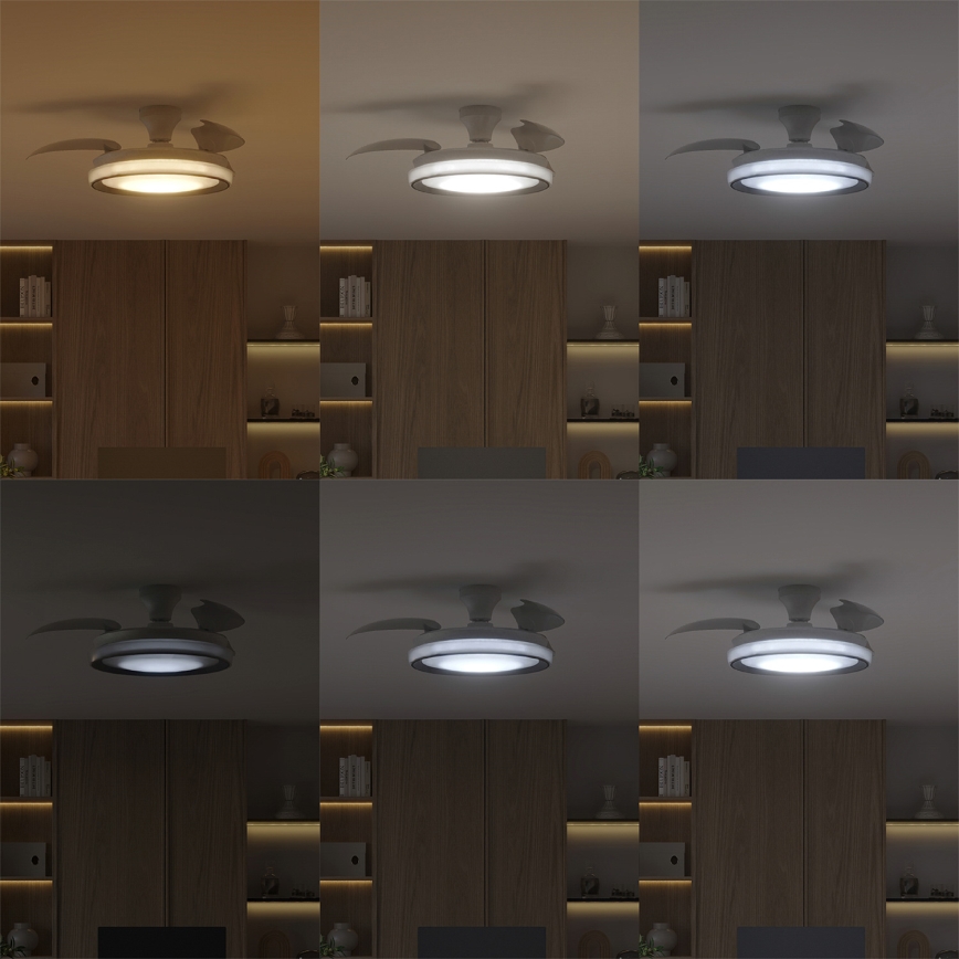 Philips - Himennettävä LED-kattovalaisin tuulettimella BLISS LED/35W/230V valkoinen + kaukosäädin