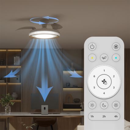 Philips - LED-himmennettävä kattovalaisin tuulettimella BLISS LED/35W/230V kultainen + kaukosäädin