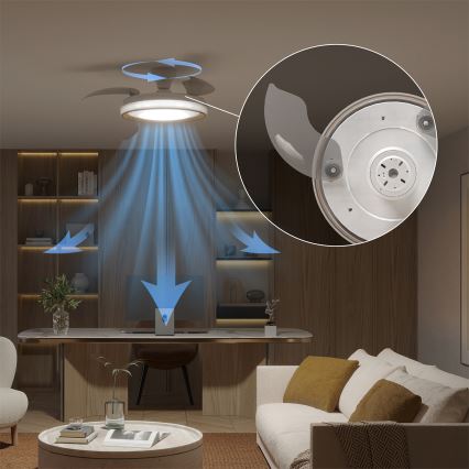 Philips - LED-himmennettävä kattovalaisin tuulettimella BLISS LED/35W/230V kultainen + kaukosäädin