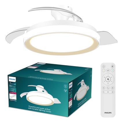 Philips - LED-himmennettävä kattovalaisin tuulettimella BLISS LED/35W/230V kultainen + kaukosäädin