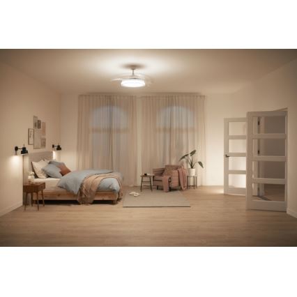 Philips - LED-kattotuuletin LED/35W/230V 5500/4000/2700K valkoinen + kaukosäädin
