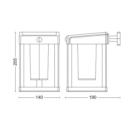 Philips - LED aurinkokennoseinävalaisin liiketunnistimella ja hämäräkytkimellä CAMILL LED/1,4W/3,7V 2000 mAh IP44