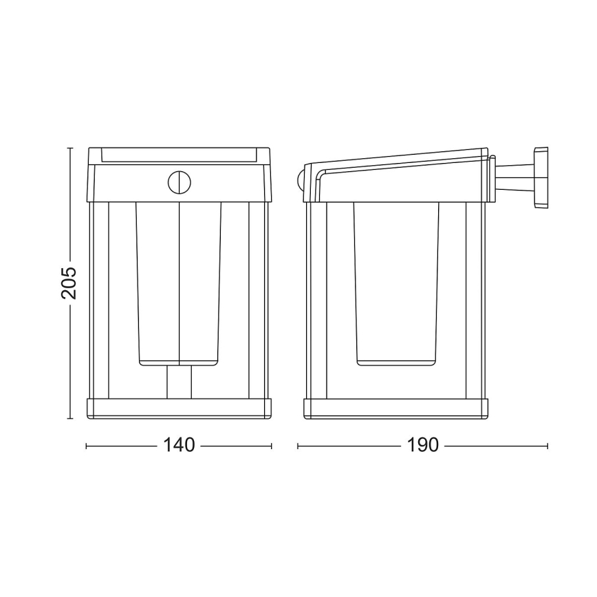 Philips - LED aurinkokennoseinävalaisin liiketunnistimella ja hämäräkytkimellä CAMILL LED/1,4W/3,7V 2000 mAh IP44