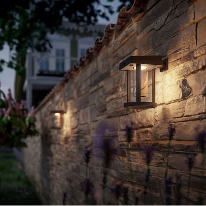 Philips - LED aurinkokennoseinävalaisin liiketunnistimella ja hämäräkytkimellä CAMILL LED/1,4W/3,7V 2000 mAh IP44