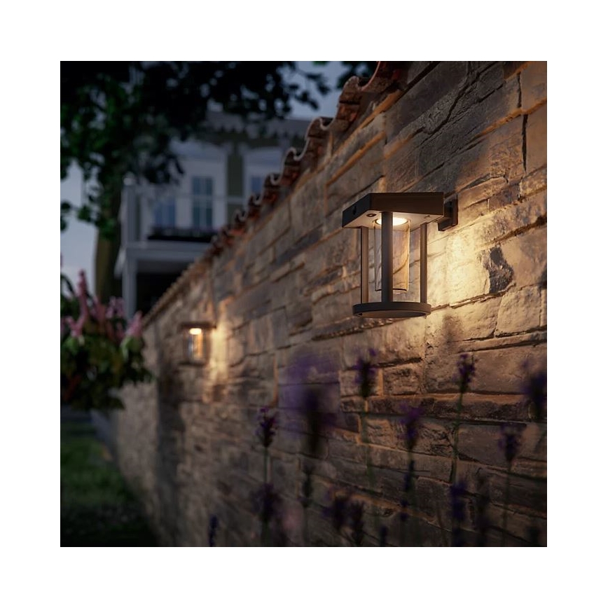 Philips - LED aurinkokennoseinävalaisin liiketunnistimella ja hämäräkytkimellä CAMILL LED/1,4W/3,7V 2000 mAh IP44