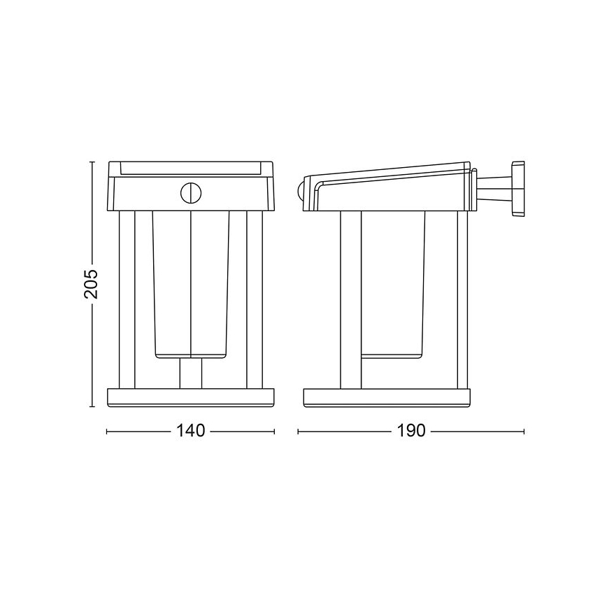 Philips - LED aurinkokennoseinävalaisin liiketunnistimella ja hämäräkytkimellä CAMILL LED/1,4W/3,7V 2000 mAh IP44
