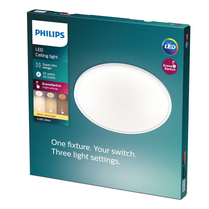 Philips - CLEAR LED, himmennettävä kattovalaisin LED/18W/230V 2700K