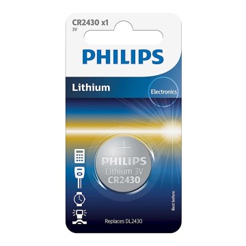 Philips CR2430/00B - Litiumparisto nappiparisto CR2430 MINICELLS 3V 300mAh