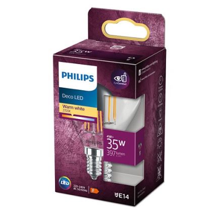 LED-lamppu peililinsillä DECO Philips P45 E14/4W/230V 2700K