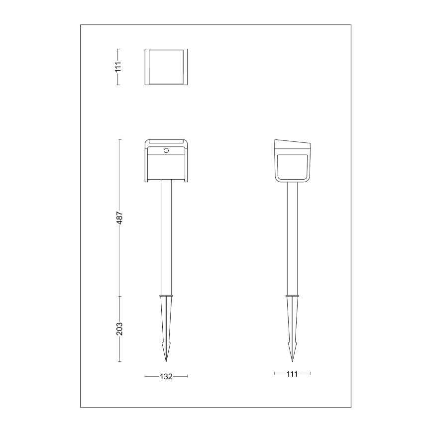 Philips - LED aurinkokäyttöinen lamppu liiketunnistimella ja hämäräkytkimellä EZRA LED/1,8W/3,7V 2600 mAh 3000K IP44