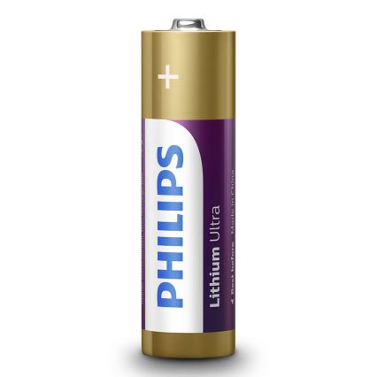 Philips FR6LB4A/10 - 4 kpl AA-litiumparisto LITHIUM ULTRA 1,5V 2400mAh