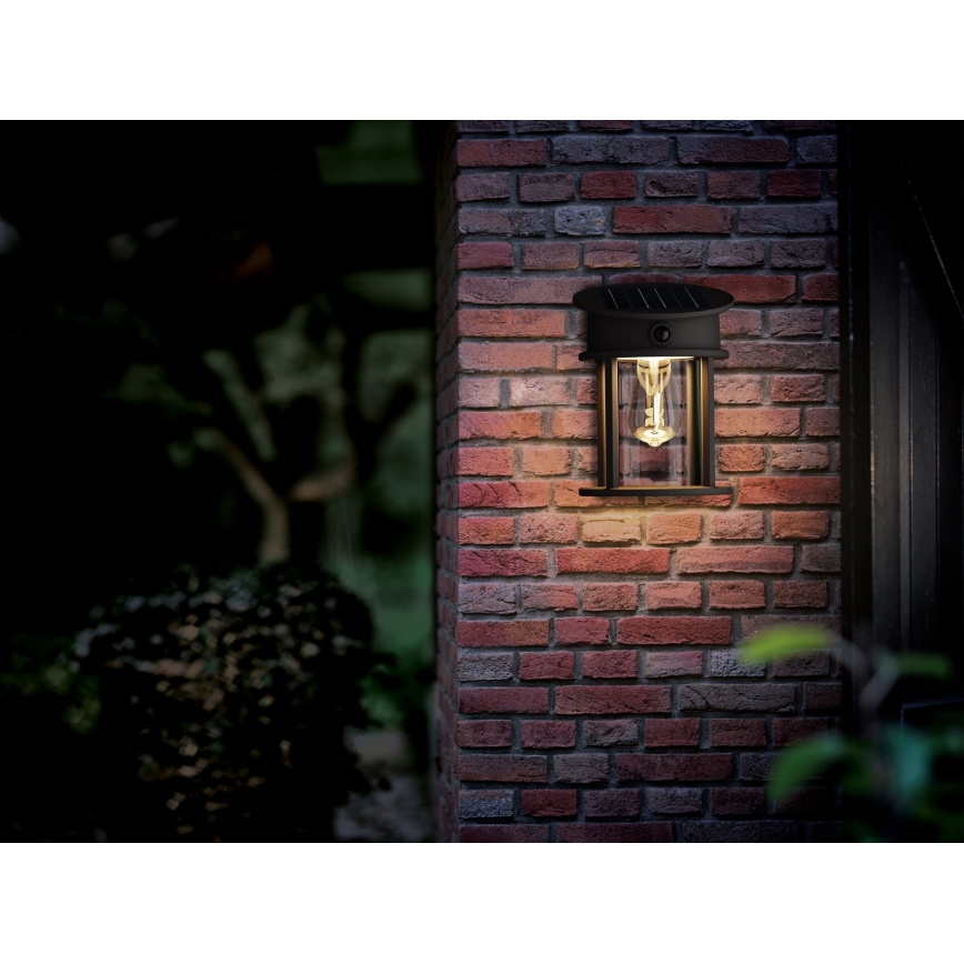 Philips - LED aurinkokäyttöinen seinävalaisin liiketunnistimella ja hämäräkytkimellä GERI LED/3,2W/3,7V 2600 mAh 2700K IP44