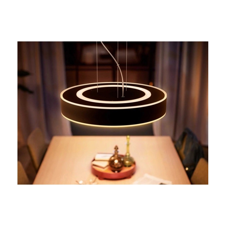 Philips - Himmennettävä LED-kattokruunu johdossa Hue LED/33,5W/230V 2200-6500K musta + kauko-ohjaus