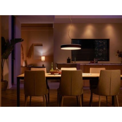 Philips - Himmennettävä LED-kattokruunu johdossa Hue LED/33,5W/230V 2200-6500K musta + kauko-ohjaus