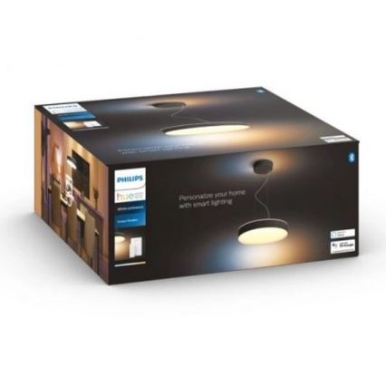 Philips - Himmennettävä LED-kattokruunu johdossa Hue LED/33,5W/230V 2200-6500K musta + kauko-ohjaus