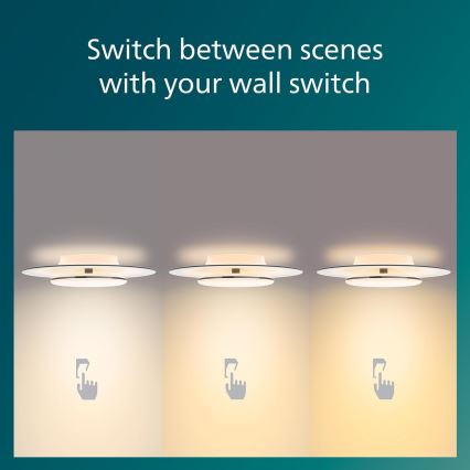 Philips- Himmennettävä LED-kattovalaisin SCENE SWITCH LED/30W/230V 2700K musta