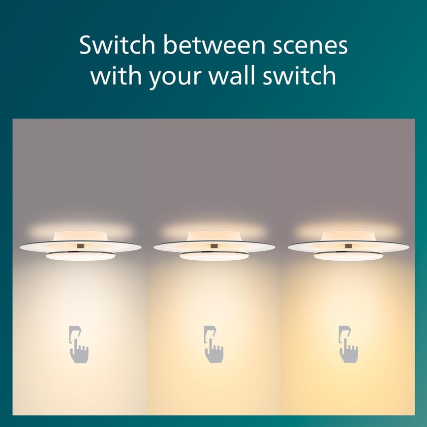 Philips- Himmennettävä LED-kattovalaisin SCENE SWITCH LED/30W/230V 2700K musta