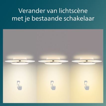 Philips- Himmennettävä LED-kattovalaisin SCENE SWITCH LED/40W/230V 2700K musta