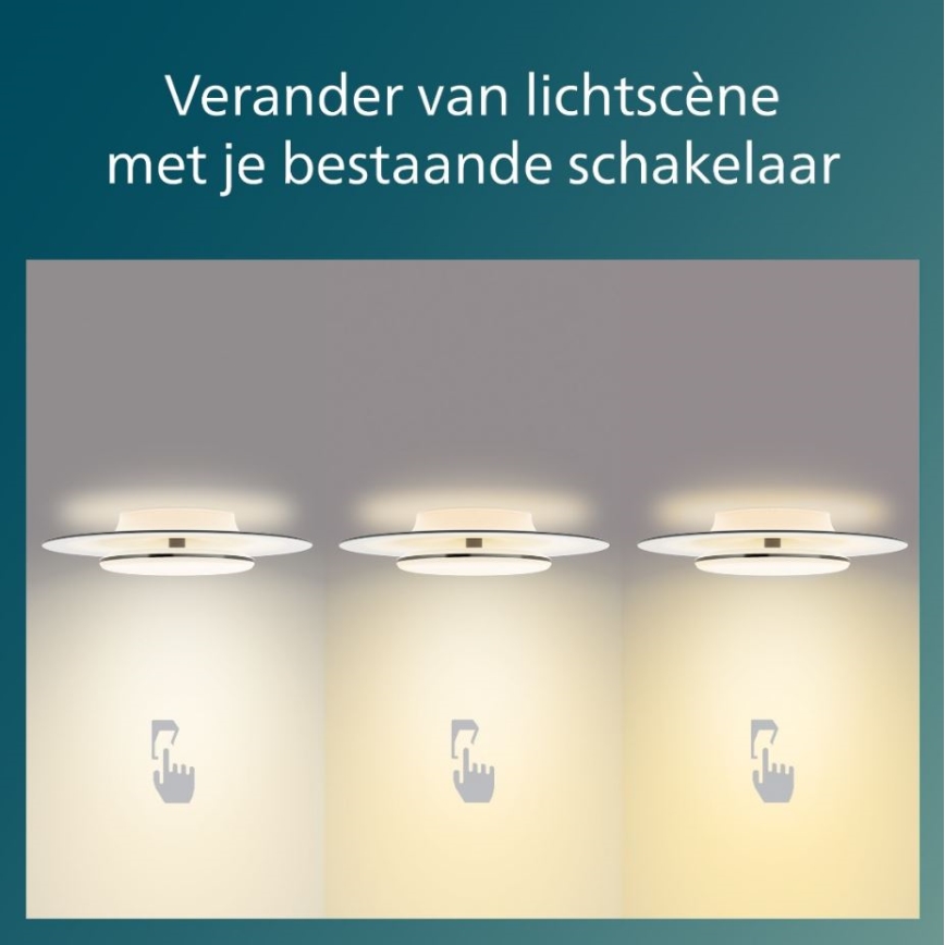 Philips- Himmennettävä LED-kattovalaisin SCENE SWITCH LED/40W/230V 2700K musta