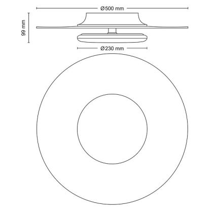 Philips- Himmennettävä LED-kattovalaisin SCENE SWITCH LED/40W/230V 4000K musta