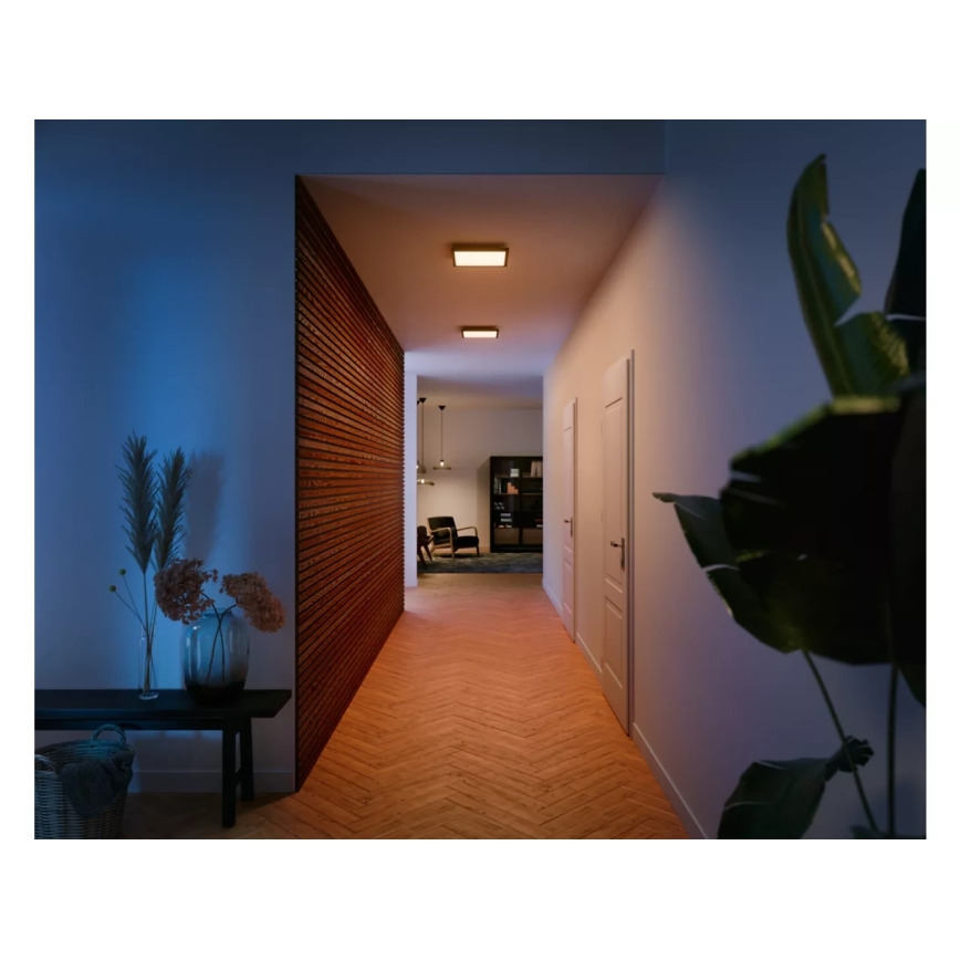 Philips - Himmennettävä LED-kattovalaisin Hue AURELLE LED/19W/230V 2200-6500K 30x30 cm musta