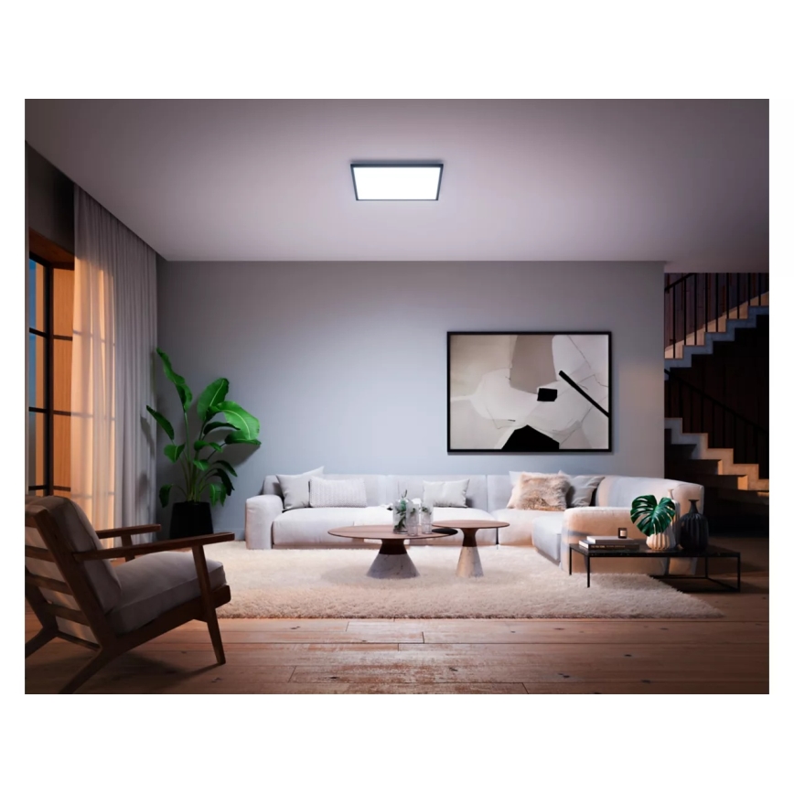 Philips - LED himmennettävä kattovalaisin Hue AURELLE LED/39W/230V 2200-6500K 60x60 cm musta