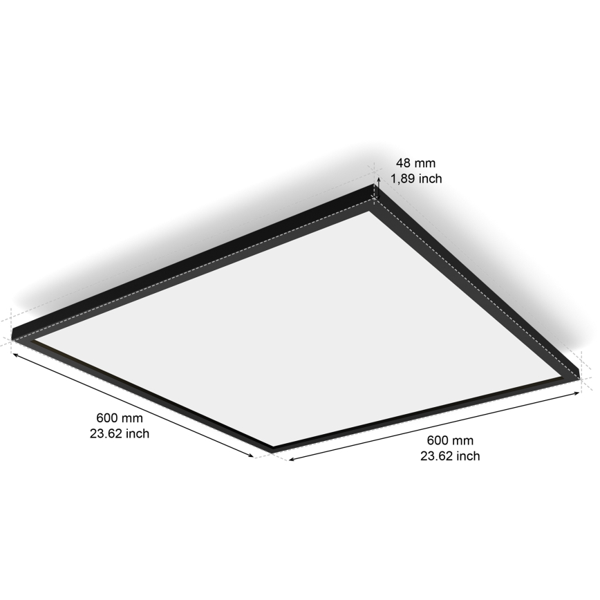 Philips - LED himmennettävä kattovalaisin Hue AURELLE LED/39W/230V 2200-6500K 60x60 cm musta