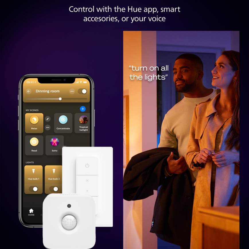 Philips - Hue AURELLE himmennettävä LED-kattovalaisin LED/39W/230V 2200-6500K 60x60 cm valkoinen