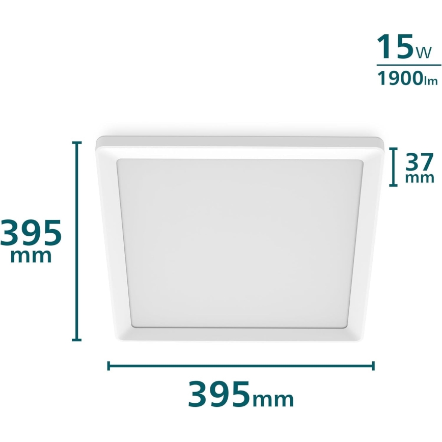 Philips - Himmennettävä LED-kattovalaisin LED/15W/230V 2700K 39,5x39,5 cm