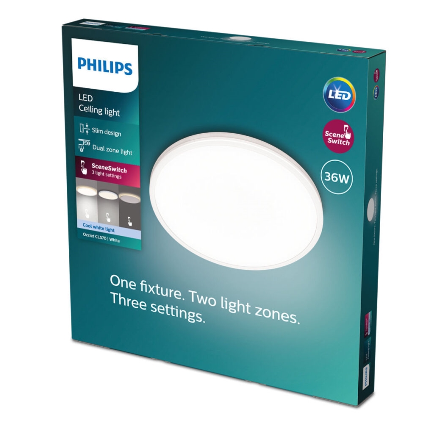 Philips - Himmennettävä LED-kattovalaisin SCENE SWITCH LED/36W/230V halkaisija 50 cm 4000K valkoinen