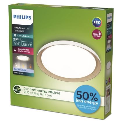 Philips - Himmennettävä LED-kattovalaisin PEBBLO SCENE SWITCH LED/10W/230V 4000K valkoinen