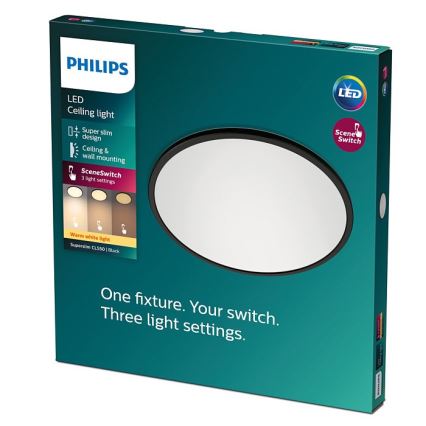 Philips - Himmennettävä LED-kattovalaisin SCENE SWITCH LED/18W/230V