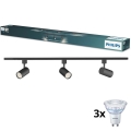 Philips - himmennettävä LED-kohdevalaisin EASYLINK-kiskojärjestelmään 3xGU10/7W/230V 1m musta