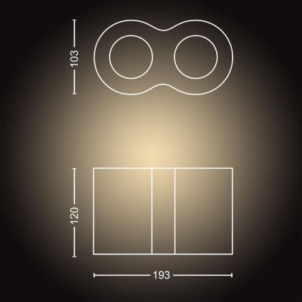 Philips - Himmennettävä LED-kohdevalo Hue PILLAR 2xGU10/5W/230V + Kauko-ohjain