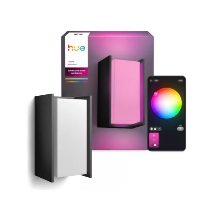 Philips - LED-himmennettävä ulkoseinävalaisin Hue TURACO White And Color Ambiance 1xE27/8,1W/230V 1000-20000K