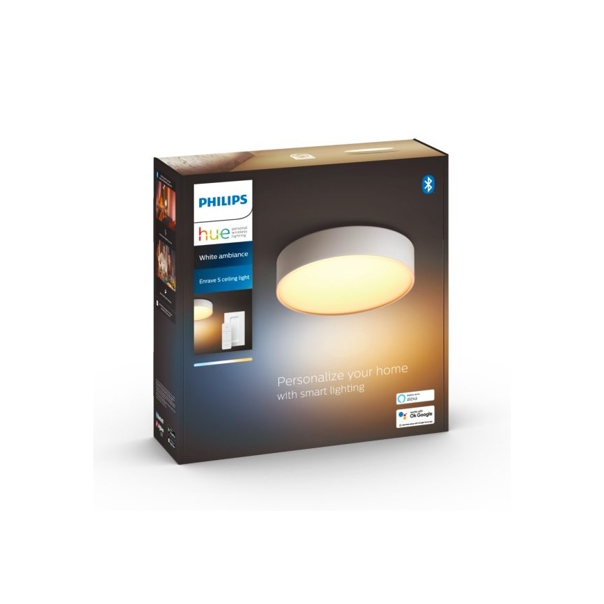 Philips - Hue LED himmennettävä kattovalaisin LED/9,6W/230V 2200–6500K Ø 261 mm valkoinen + kaukosäädin