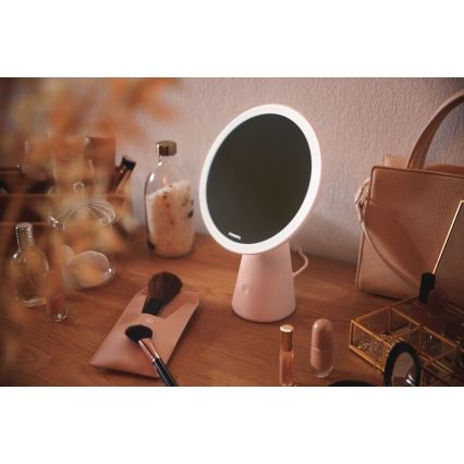 Philips – Himmennettävä meikkipeili LED-taustavalolla MIRROR LED/4,5W/5V