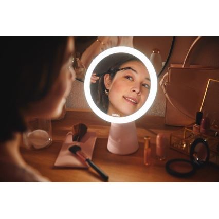 Philips – Himmennettävä meikkipeili LED-taustavalolla MIRROR LED/4,5W/5V
