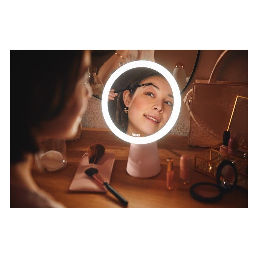 Philips – Himmennettävä meikkipeili LED-taustavalolla MIRROR LED/4,5W/5V