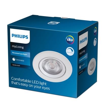 Philips - Himmennettävä upotettava LED-kattovalaisin LED/5W/230V 2700K
