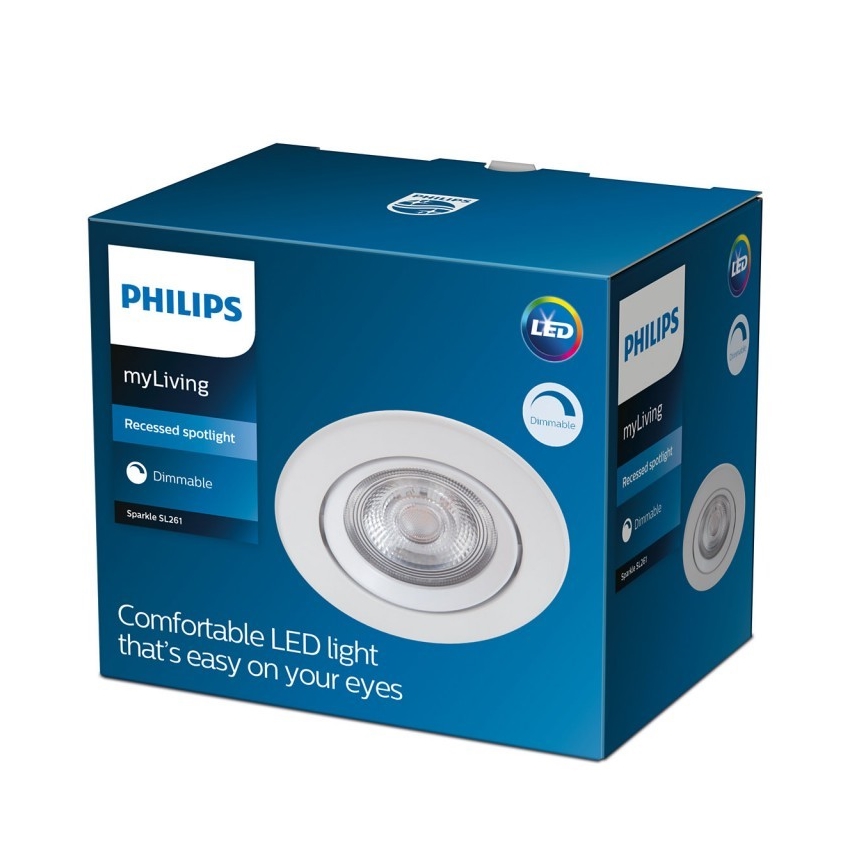 Philips - Himmennettävä upotettava LED-kattovalaisin LED/5W/230V 2700K