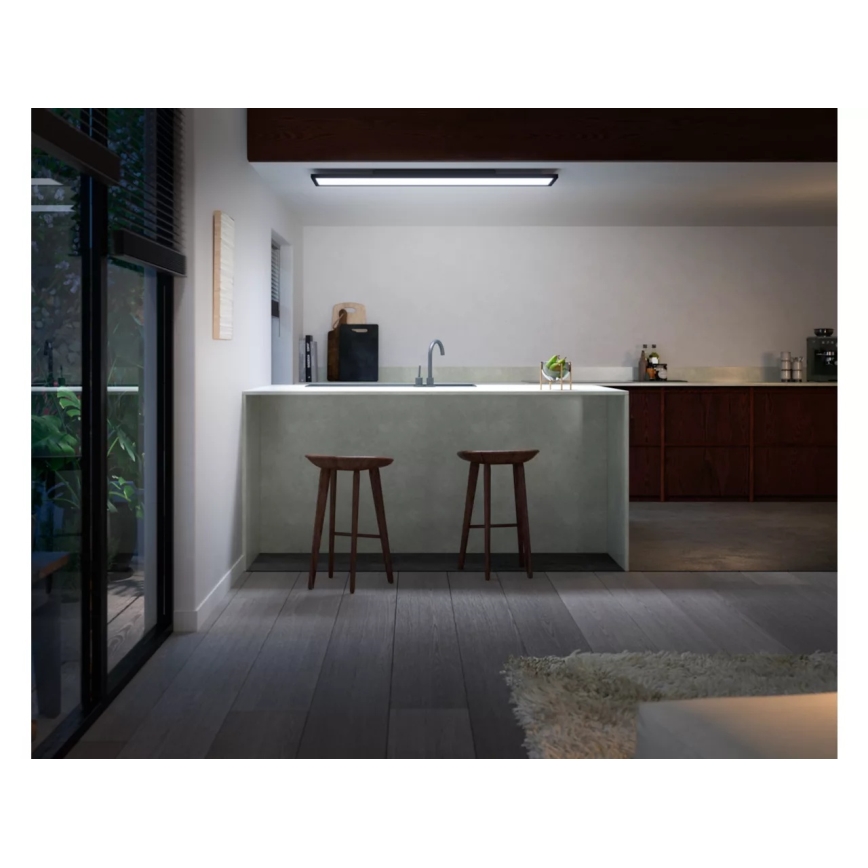 Philips - Hue AURELLE himmennettävä LED-kattovalaisin LED/39W/230V 2200-6500K 120x30 cm musta