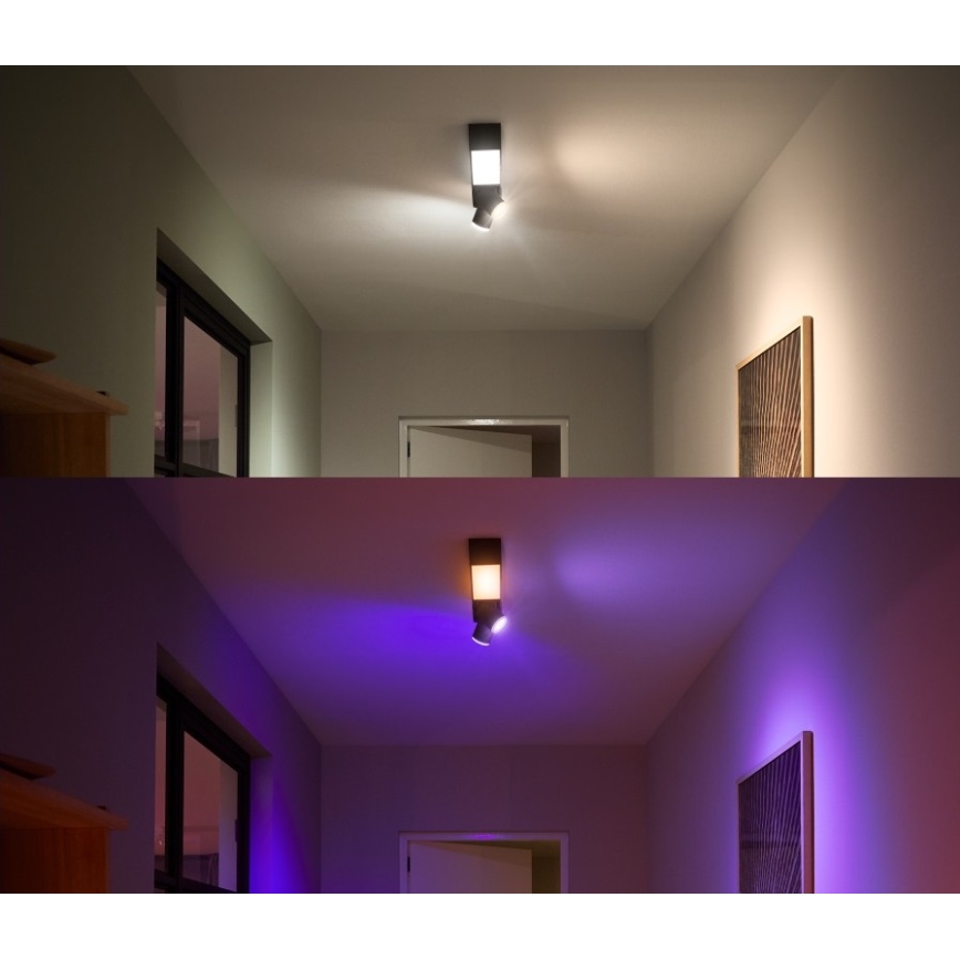Philips - LED RGBW himmennettävä Hue CENTRIS kohdevalaisin LED/11W/230V + 2xGU10/5,7W