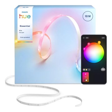 Philips - Hue ESSENTIAL RGBW-LED-nauha, himmennettävä, White and Color Ambiance, 10 m, LED/27,2W/230V, 2200-6500K