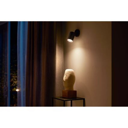 Philips - LED RGBW himmennettävä Hue FUGATO kohdevalaisin 1xGU10/4,2W/230V 2000-6500K musta